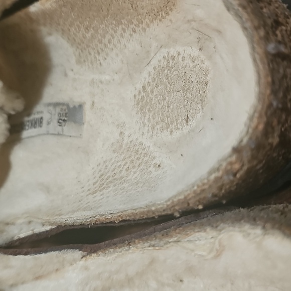 Birkenstock Mens Arizona Shearling Leather Sandals Size 12 - Picture 3 of 9